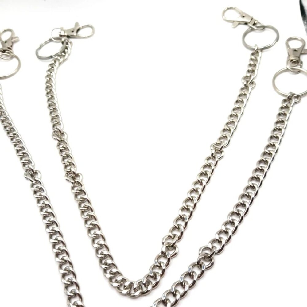 Single Layer Pants Or Wallet Chains Silver Tone 1… - image 2